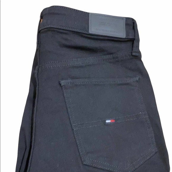 Tommy Hilfiger Black High Rise Cropped Jeans 8 - Picture 2 of 6